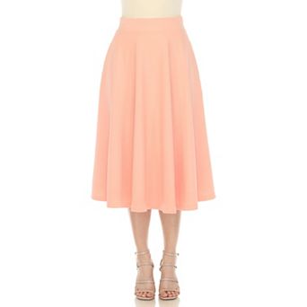 Women's Flared Midi Skirt With Pockets