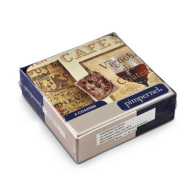 Pimpernel French Cellar Coasters, Set Of 6