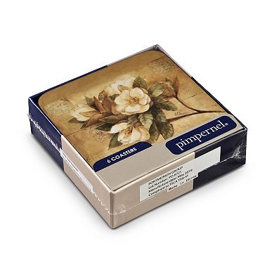 Pimpernel Sugar Magnolia Coasters, Set Of 6