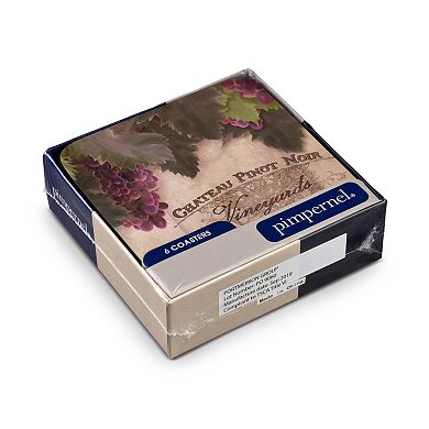 Pimpernel Tuscan Vineyard Coasters, Set Of 6
