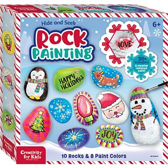 Creativity for Kids Holiday Hide & Seek Rock Painting Kit