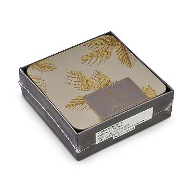 Pimpernel Sara Miller Etched Leaves Coasters, Set Of 6
