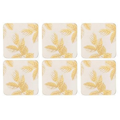 Pimpernel Sara Miller Etched Leaves Coasters, Set Of 6