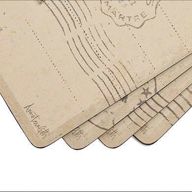 Pimpernel Postcard Sketches Placemats, Set Of 4