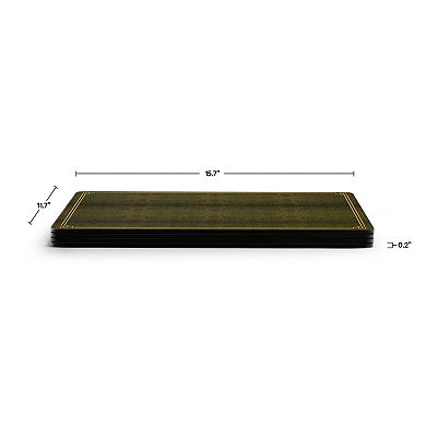 Pimpernel Shagreen Leather Placemats, Set Of 4