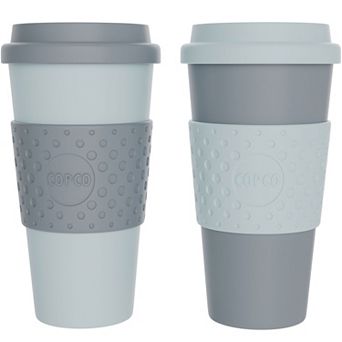Copco Acadia To Go Lidded Mug Set Of 2, 16 Oz. Reusable Durable & Bpa-free, Double-wall Insulation
