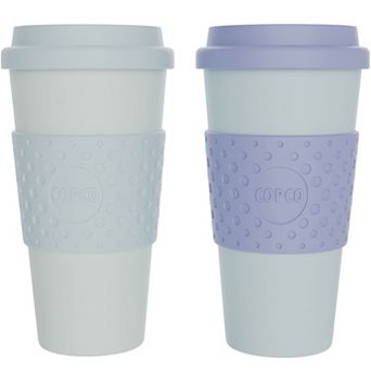 Copco Acadia To Go Lidded Mug Set Of 2, 16 Oz. Reusable Durable & Bpa-free, Double-wall Insulation