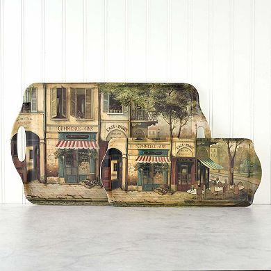 Pimpernel Parisian Scenes Melamine Large Handled Tray