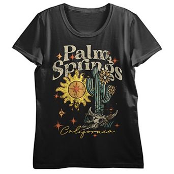 Juniors' Palm Springs California Graphic Tee