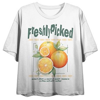 Juniors' Freshly Picked Oranges Graphic Tee