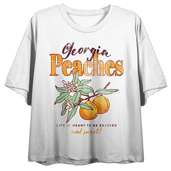 Juniors' Georgia Peaches Life Is Meant To Be Enjoyed Graphic Tee