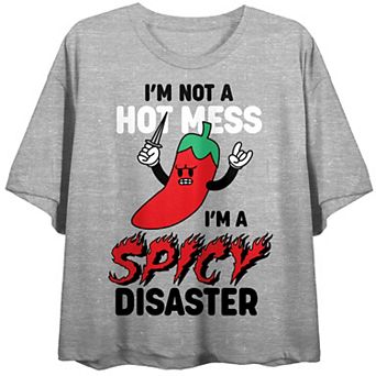 Juniors' Spicy Disaster Short Sleeve Graphic Tee