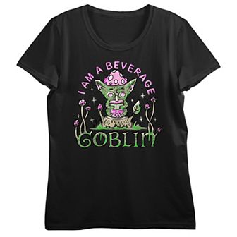 Juniors' I Am A Beverage Goblin Short Sleeve Graphic Tee