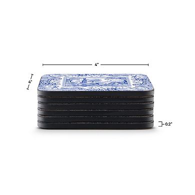 Pimpernel Blue Italian Coasters, Set Of 6