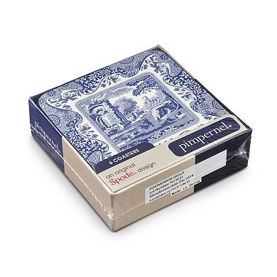 Pimpernel Blue Italian Coasters, Set Of 6