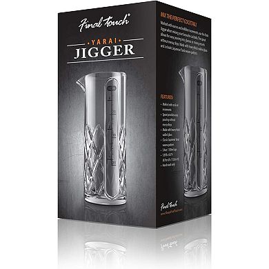 Final Touch Glass Yarai Measuring Jigger For Liquor