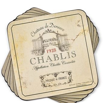 Pimpernel Vin De France Coasters, Set Of 6