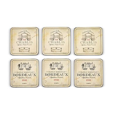 Pimpernel Vin De France Coasters, Set Of 6