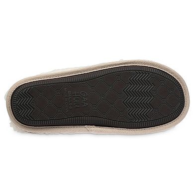 GaaHuu Women's Braid Trim Sherpa Clog Slippers