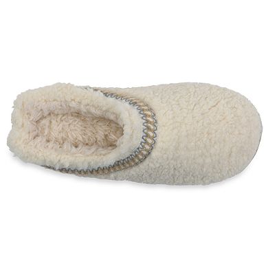 GaaHuu Women's Braid Trim Sherpa Clog Slippers
