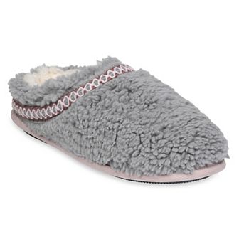 GaaHuu® Women's Braid Trim Sherpa Clog Slippers