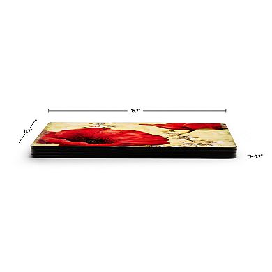 Pimpernel Poppy De Villeneuve Placemats, Set Of 4