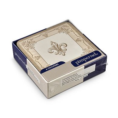Pimpernel Fdc-fleur De Lys Coasters, Set Of 6