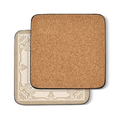 Pimpernel Fdc-fleur De Lys Coasters, Set Of 6