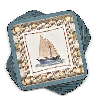 Pimpernel Coastal Breeze Coasters, Set Of 6