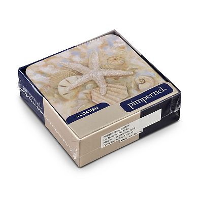 Pimpernel Beach Prize Coasters, Set Of 6