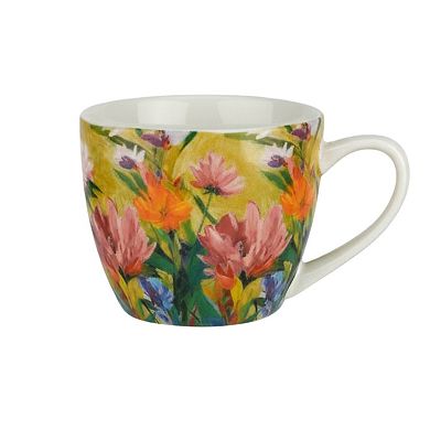 Pimpernel Porcelain Mug 16 oz Exotic Floral Botanical, Dishwasher & Microwave Safe