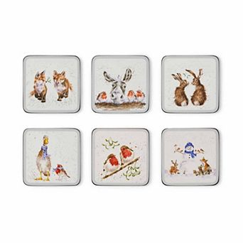 Pimpernel Wrendale Designs Snowman Coasters, Set Of 6