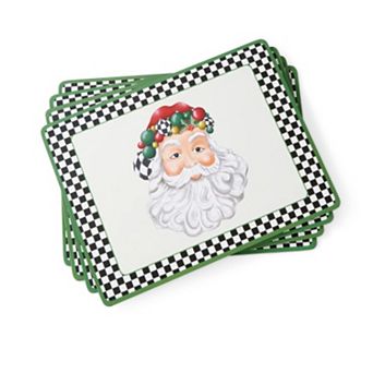 Pimpernel Black And White Christmas Placemats, Set Of 4