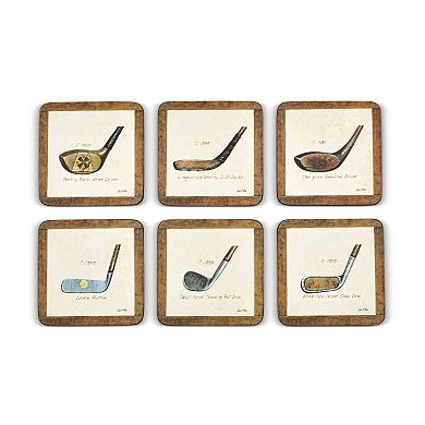 Pimpernel A History Of Golf Coasters, Set Of 6