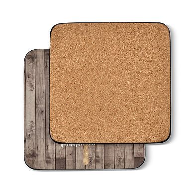 Pimpernel Wooden White Christmas Coasters, Set Of 6