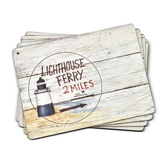 Pimpernel Coastal Signs Placemats, Set Of 4