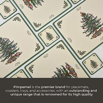Pimpernel Christmas Tree Coasters, Set Of 6