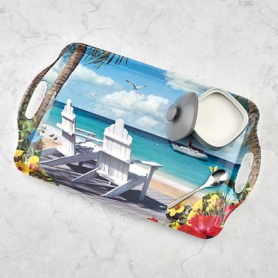 Pimpernel In The Sunshine Melamine Large Handled Tray