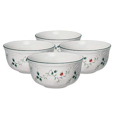 Pfaltzgraff Winterberry 24oz Deep Soup-Cereal Bowl Set of 4