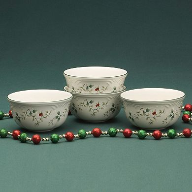 Pfaltzgraff Winterberry 24oz Deep Soup-Cereal Bowl Set of 4