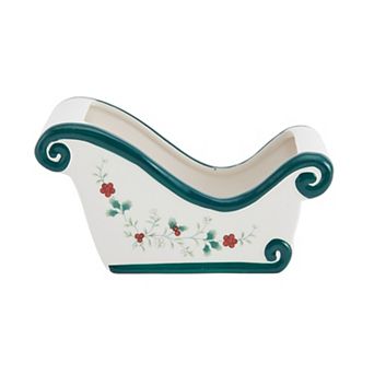 Pfaltzgraff Winterberry 8.75 Inch Sled Candy Bowl