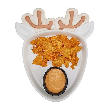 Pfaltzgraff Winterberry Reindeer Chip And Dip Set