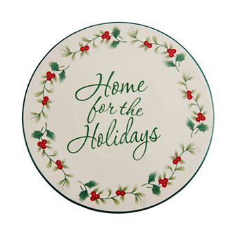 Pfaltzgraff Winterberry Holidays 8.8 Inch Round Stoneware Trivet