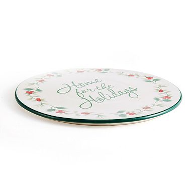 Pfaltzgraff Winterberry Holidays 8.8 Inch Round Stoneware Trivet