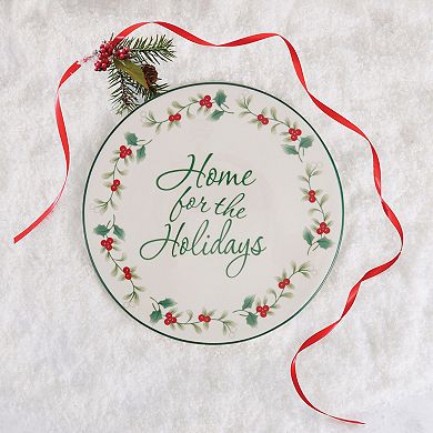Pfaltzgraff Winterberry Holidays 8.8 Inch Round Stoneware Trivet