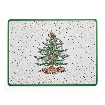 Pimpernel Christmas Tree Polka Dot Placemats, Set Of 4
