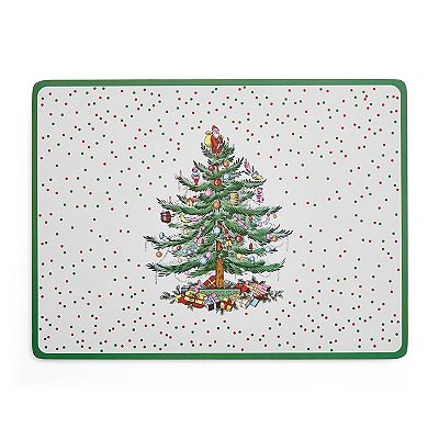 Pimpernel Christmas Tree Polka Dot Placemats, Set Of