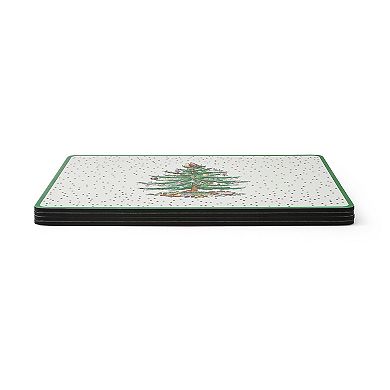 Pimpernel Christmas Tree Polka Dot Placemats, Set Of 4