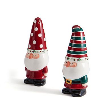Pfaltzgraff Winterberry 7.25 Inch Gnome Serving Bowl with Salt and Pepper Set