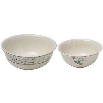 Pfaltzgraff Winterberry Holiday Nesting Bowls Set of 2
